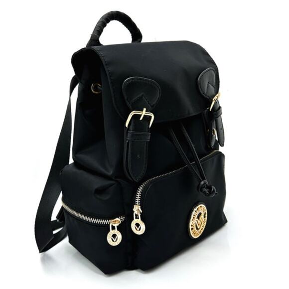 Valentino Orlandi Backpack Black Nylon Mini Satchel New With Tags